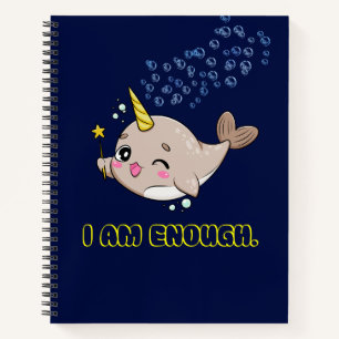 ICH BIN Genug Narwal Tagebuch Notizbuch