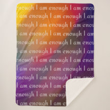 Ich bin genug Regenbogen-Affirmationsmuster-Design