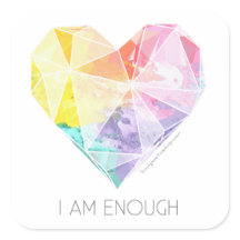 Ich bin genug - Spiegelaufkleber/Skalenaufkleber