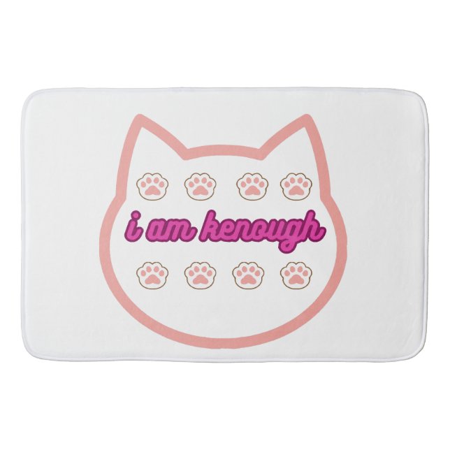 Ich bin genug T-Shert-Katze Badematte (Vorderseite)