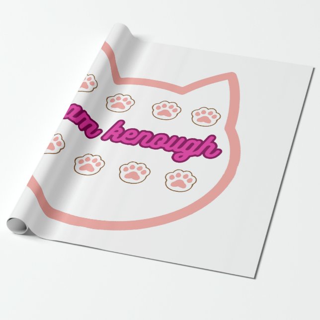 Ich bin genug T-Shert-Katze Geschenkpapier (Ungerollt)