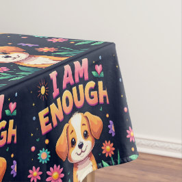 Ich bin genug tischdecke