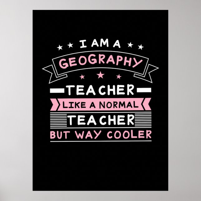 Ich bin Geografie-Lehrerin Poster (Vorne)
