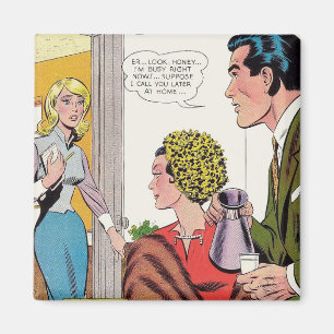 "Ich bin gerade beschäftigt" Retro-Magnet Magnet