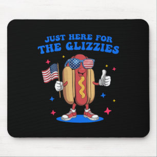 Ich bin gerade für die Glizzies Funny Vierten Jul. Mousepad