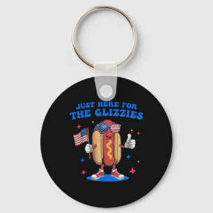 Ich bin gerade für die Glizzies Funny Vierten Jul. Schlüsselanhänger