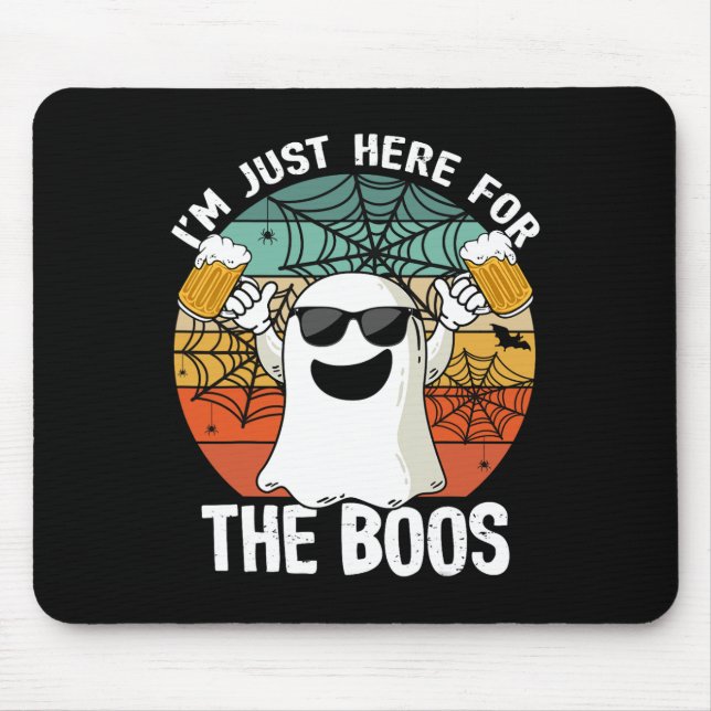 Ich bin gerade hier für das Boos Funny Halloween B Mousepad (Vorne)