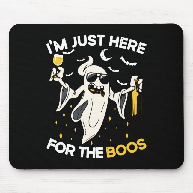 Ich bin gerade hier für das Boos Funny Halloween B Mousepad (Vorne)
