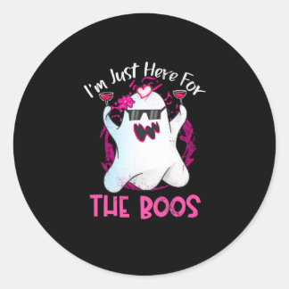 Ich bin gerade hier für das Boos Wine Funny Hallow Runder Aufkleber