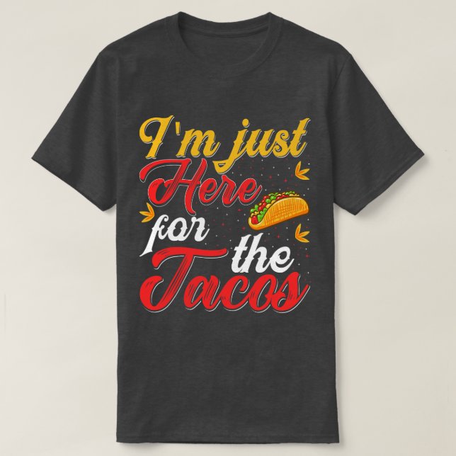 Ich bin gerade hier für das Retro von Tacos T-Shirt (Design vorne)