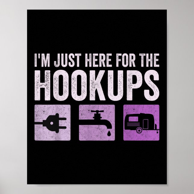 Ich bin gerade hier für den Hookups Funny Camp Rv  Poster (Vorne)