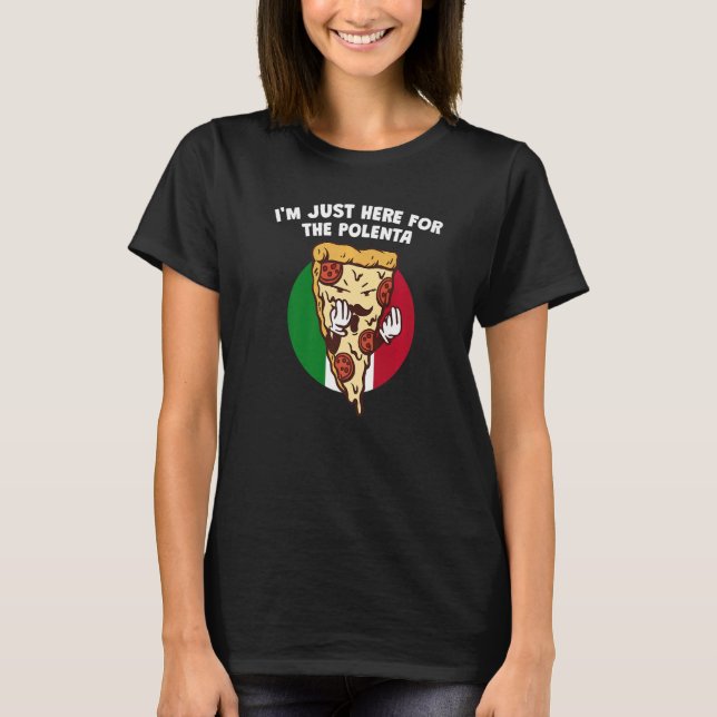 Ich bin gerade hier für den Italienischen Spaß Pol T-Shirt (Vorderseite)