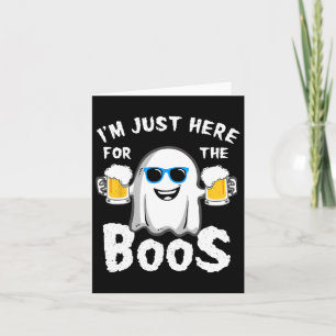 Ich bin gerade hier für die Boos Fun Halloween-Bie Karte
