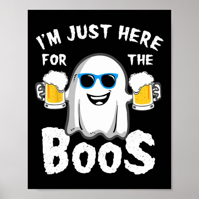 Ich bin gerade hier für die Boos Fun Halloween-Bie Poster (Vorne)