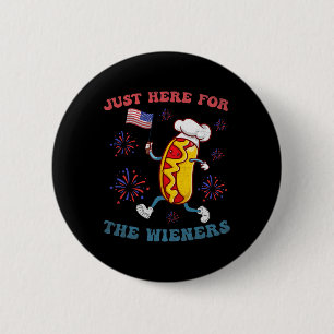Ich bin gerade hier für die Dackeln am 4. Juli 201 Button