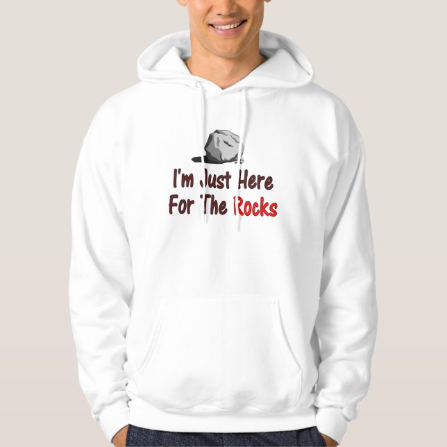 Ich bin gerade hier für die Felsen Hoodie (Vorderseite)