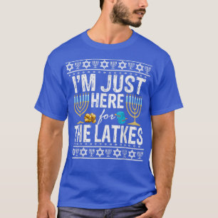 Ich bin gerade hier für die Latkes Juden T-Shirt
