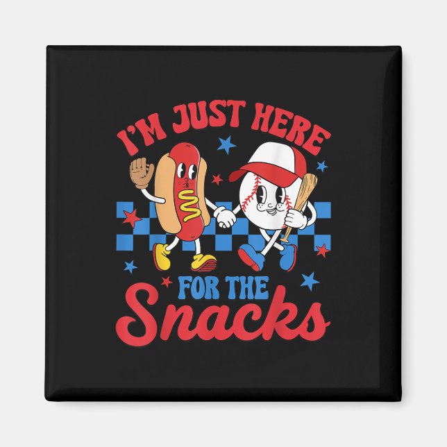 Ich bin gerade hier für die Snack Baseball Schwest Magnet (Vorne)