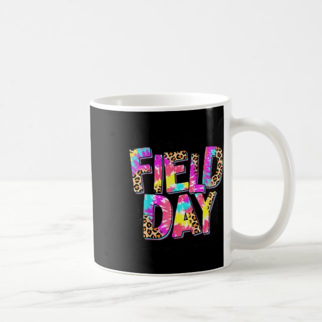 Ich bin gerade hier für Field Day Leopard Gefärbte Kaffeetasse (Rechts)