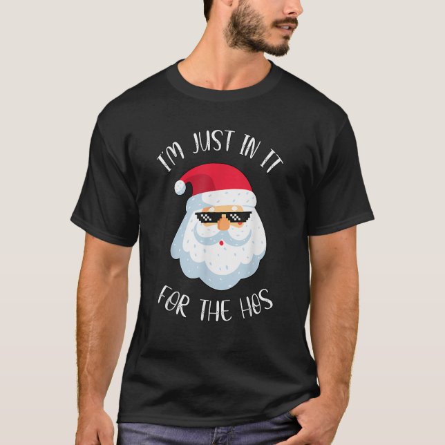 Ich bin gerade hier für unangemessene Weihnachten T-Shirt (Vorderseite)