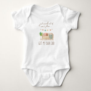 Ich bin gerade raus gegangen, habe mein eigenes Kü Baby Strampler