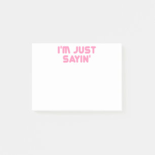 Ich bin gerade sayin post-it klebezettel