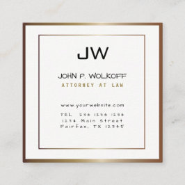 Ich bin gerahmt gewesen! MONOGRAMM Quadratische Visitenkarte