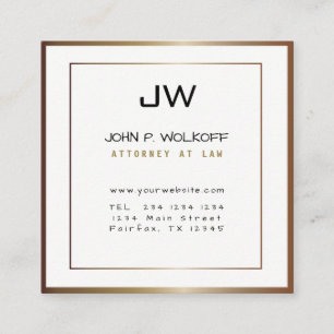 Ich bin gerahmt gewesen! MONOGRAMM Quadratische Visitenkarte