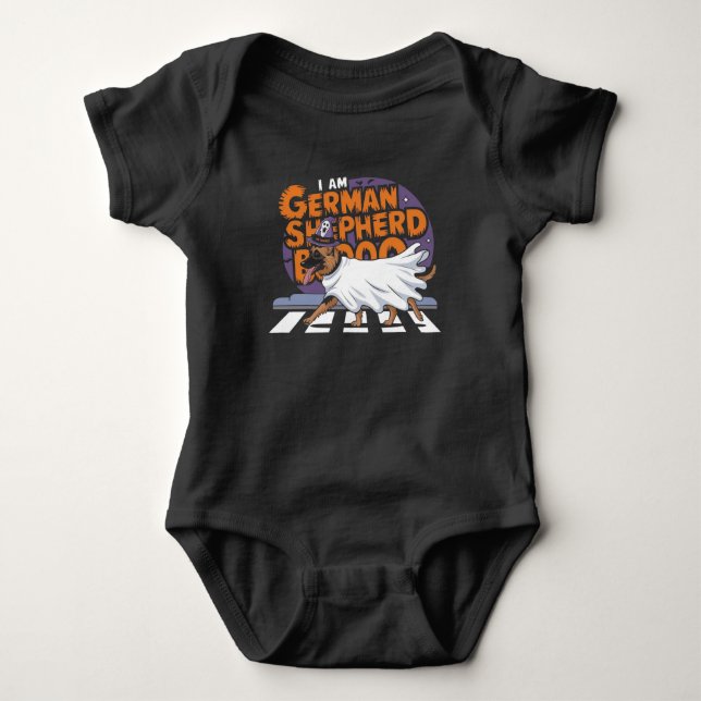 Ich bin GERMAND SHEPHERD boo Baby Strampler (Vorderseite)