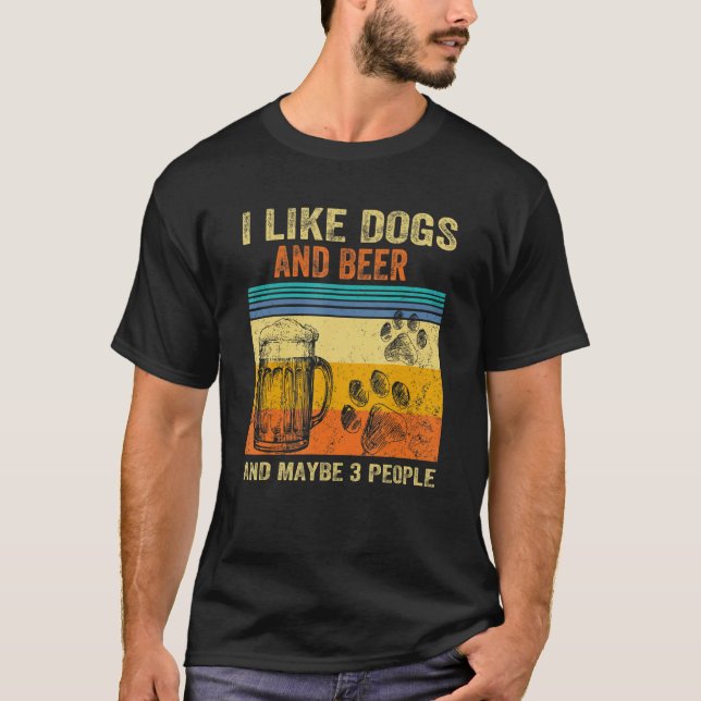Ich bin gerne mein Hund und vielleicht 3 Leute Män T-Shirt (Vorderseite)