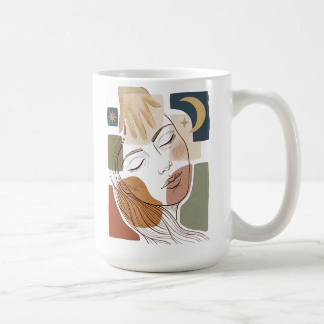 ICH BIN GESCHAFFEN - Nach Design Kaffeetasse (Rechts)