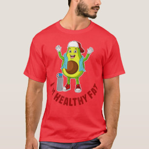 Ich bin gesund Fett, Niedlicher Avocado, komisch v T-Shirt