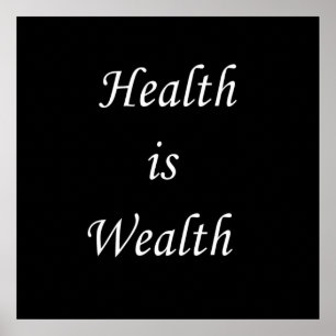 Ich bin gesund, ich bin wohlhabend Motivation Poster