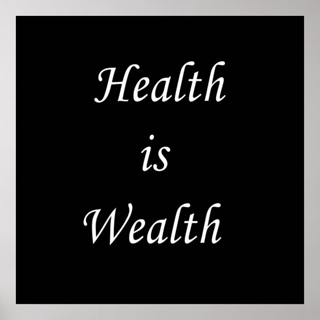 Ich bin gesund, ich bin wohlhabend Motivation Poster (Vorne)