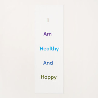Ich bin gesund und glücklich Typografie Yoga Mat Yogamatte