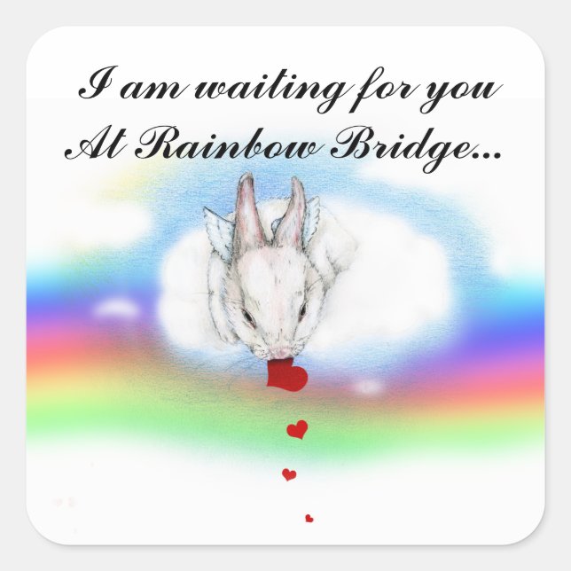 ICH BIN GEWARTET.. QUADRATISCHER AUFKLEBER (Vorderseite)