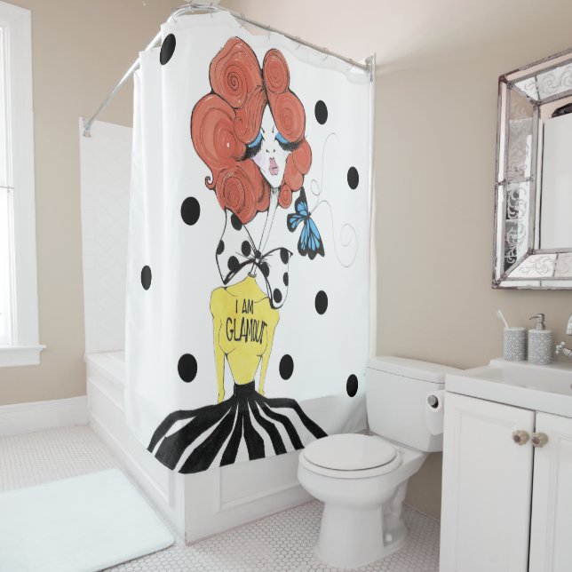 Ich bin GLAMOUR-Duschvorhang Duschvorhang (Beispiel)