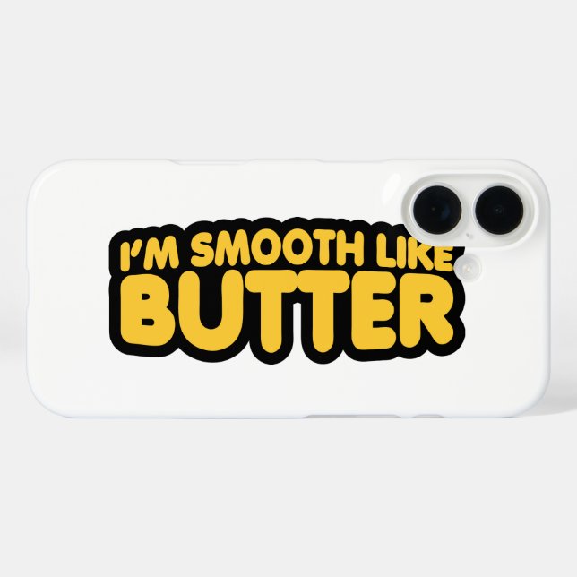 Ich bin glatt wie Butter Case-Mate iPhone Hülle (Rückseite (Horizontal))