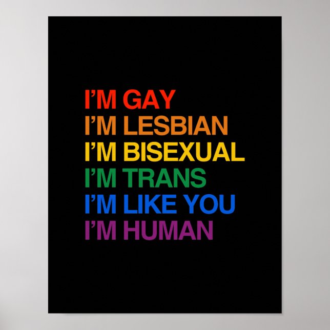 ICH BIN GLBT, ICH BIN MENSCH POSTER (Vorne)
