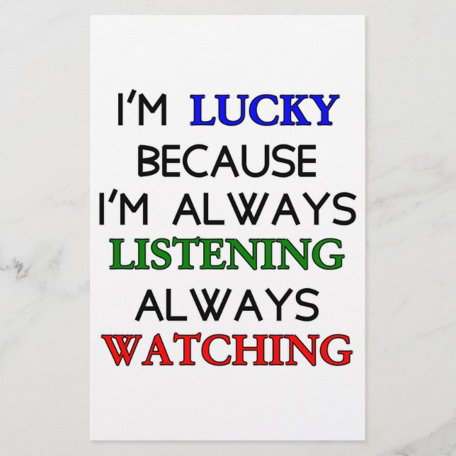 Ich bin glücklich briefpapier (Vorderseite)