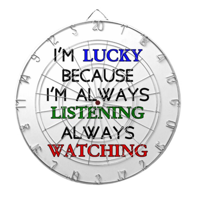 Ich bin glücklich dartscheibe (vorne)