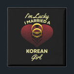 Ich bin glücklich, dass ich ein koreanisches Mädch Magnet<br><div class="desc">Ich bin glücklich,  dass ich ein koreanisches Mädchen-Hochzeitshaus Verheiratet habe</div>