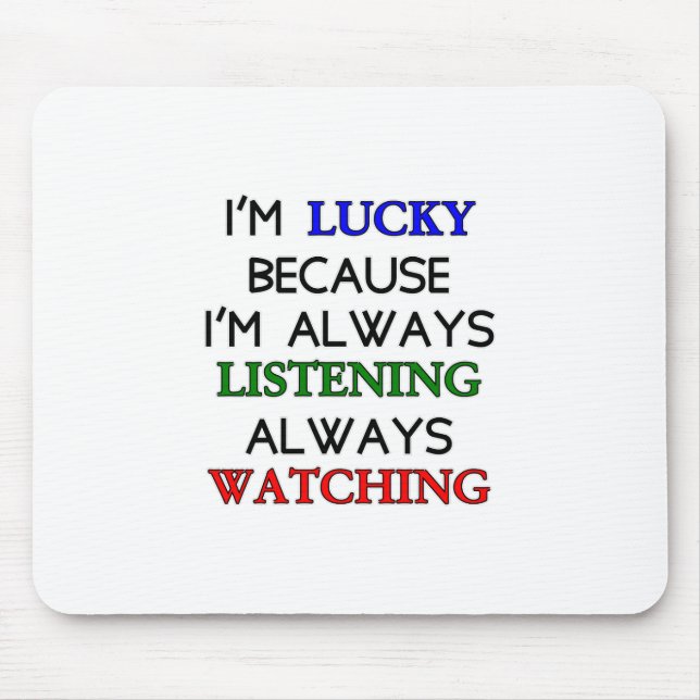 Ich bin glücklich mousepad (Vorne)