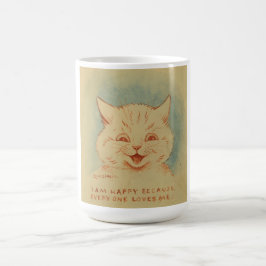 Ich bin glücklich, weil alle mich (Kitty Cat) Lieb Kaffeetasse