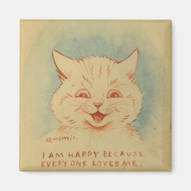 Ich bin glücklich, weil alle mich Lieben (Ingwerka Magnet (Vorne)