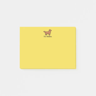 Ich bin goldene Post-It Klebezettel