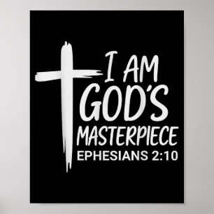 Ich bin Gottes Meisterwerk Christlich Epheser 2_20 Poster