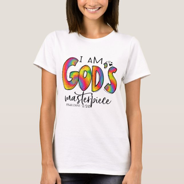 Ich bin Gottes Meisterwerk Ephesians 220 Bibel Ver T-Shirt (Vorderseite)