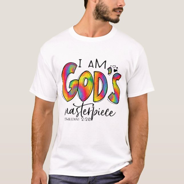 Ich bin Gottes Meisterwerk Ephesians 220 Bibel Ver T-Shirt (Vorderseite)