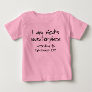 Ich bin Gottes Meisterwerk gemäß den Ephesianern Baby T-shirt